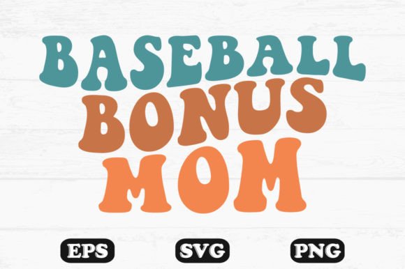 Baseball Bonus Mom Wavy Retro Svg T-shirt Graphics and Crafts Review