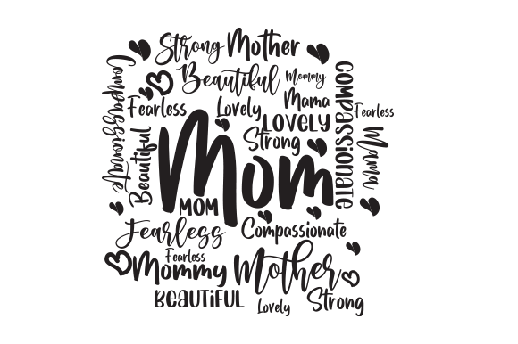 Mom Word Art SVG Typography Graphics and Crafts Review