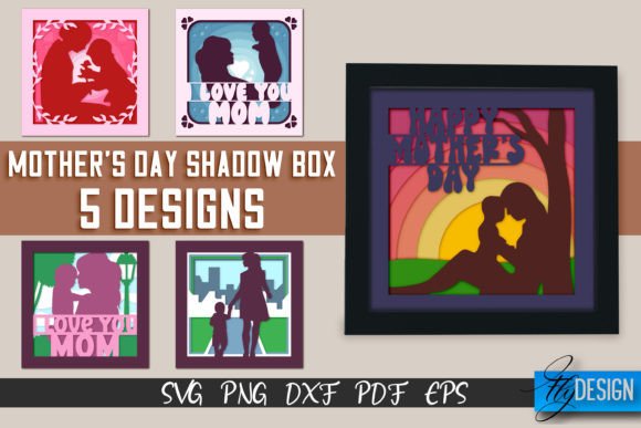 Mother’s Day Shadowbox SVG Paper Cut Graphics and Crafts